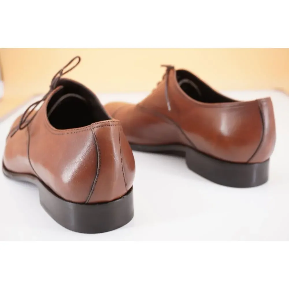 To Boot New York Men's Brown Leather Aidan Cap Toe Oxfords Size 10 D Shoe $395